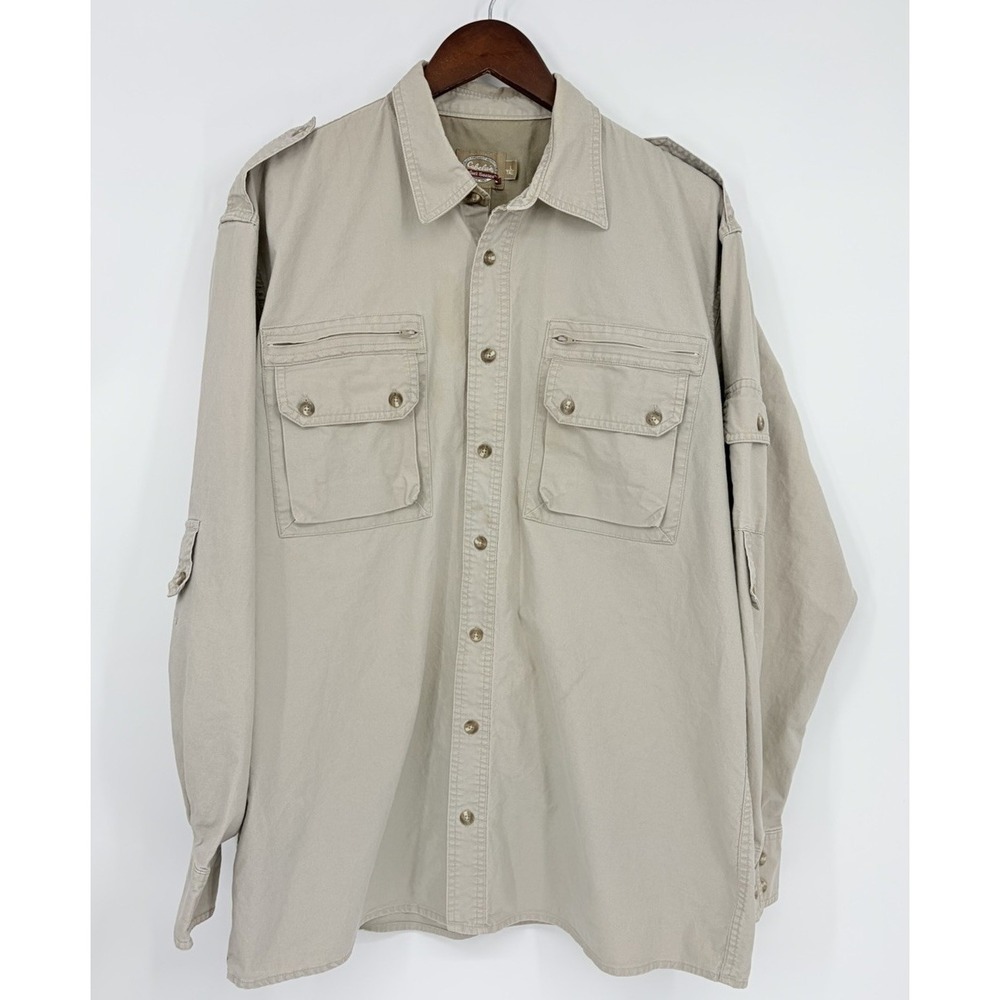 Cabela's‎ Safari Series Long Sleeve Hunting Shirt Large Tall Roll Tab Sleeves